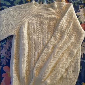 opt white knit sweater.